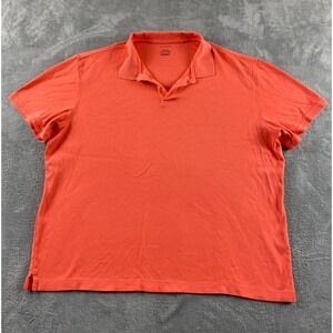 Van Heusen Mens XL Classic Fit Cotton Polo Shirt Short Sleeve Orange Coral Solid